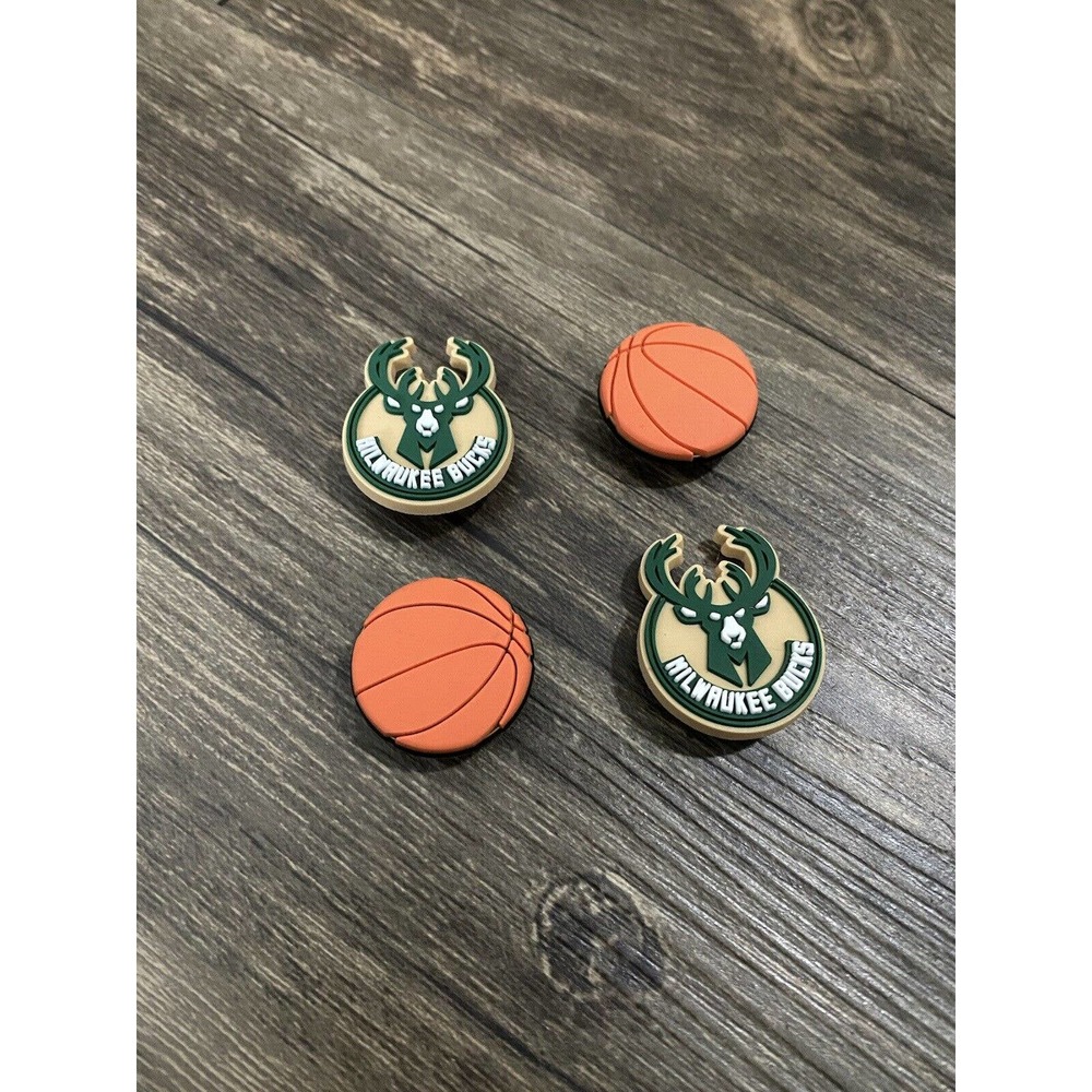 Milwaukee Bucks Basketball Team Sports Charm For Crocs Shoe Charms - 4 Pieces